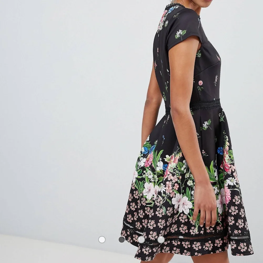 Ted Baker Daissie Florence Trim Skater Dress Size 3/Medium - Picture 3 of 12